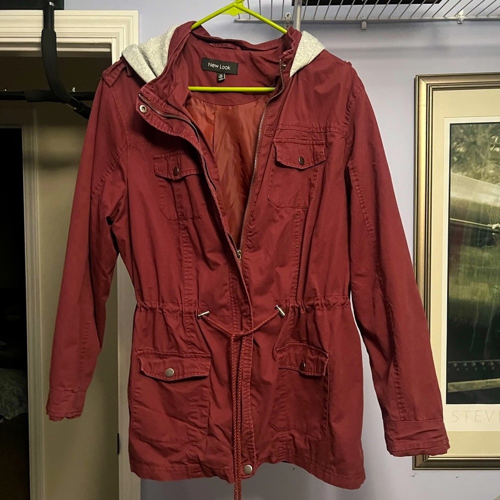 ❣️New Look Maroon Hooded Jacket